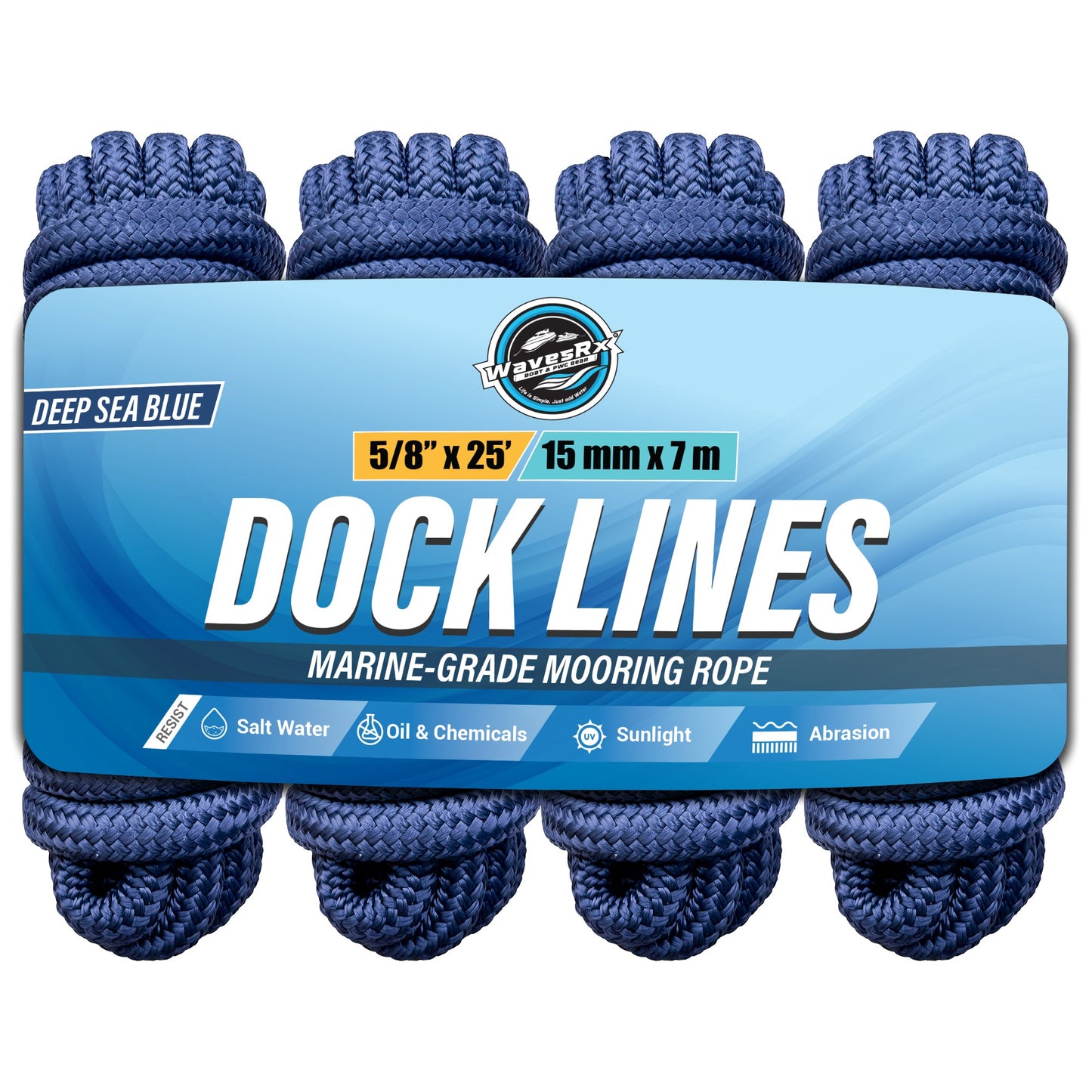 5/8” X 25’ DOCK LINES