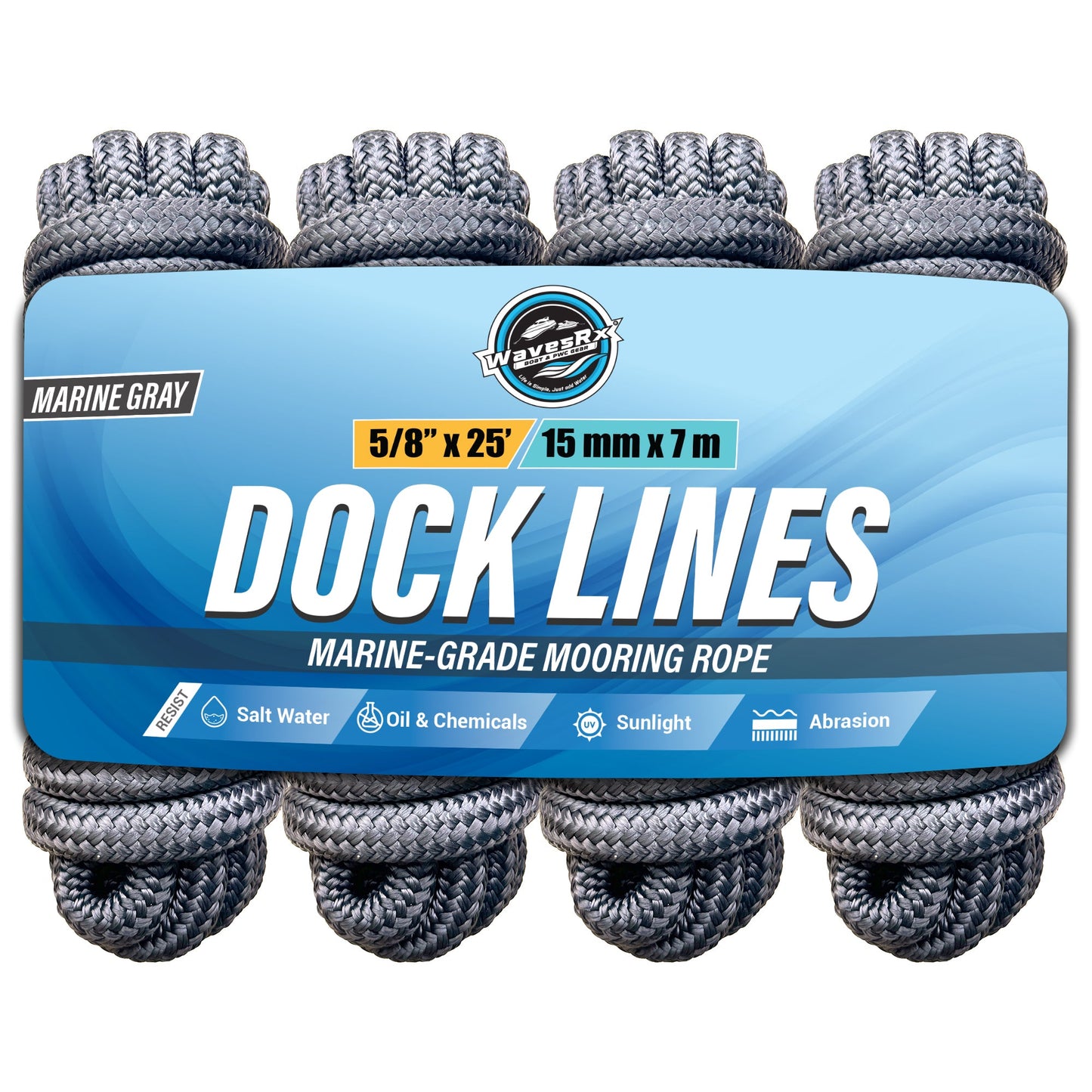 5/8” X 25’ DOCK LINES