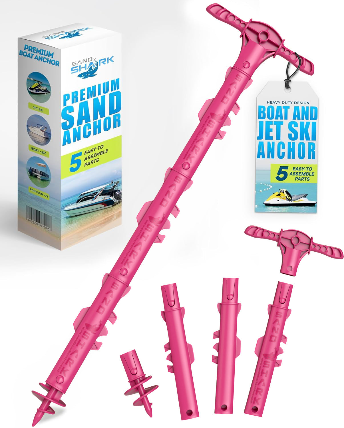 Sport Anchor - Shallow Water Anchor Pole for Boats and PWC. Easy Storage, High-Strength ABS (4' tall)
