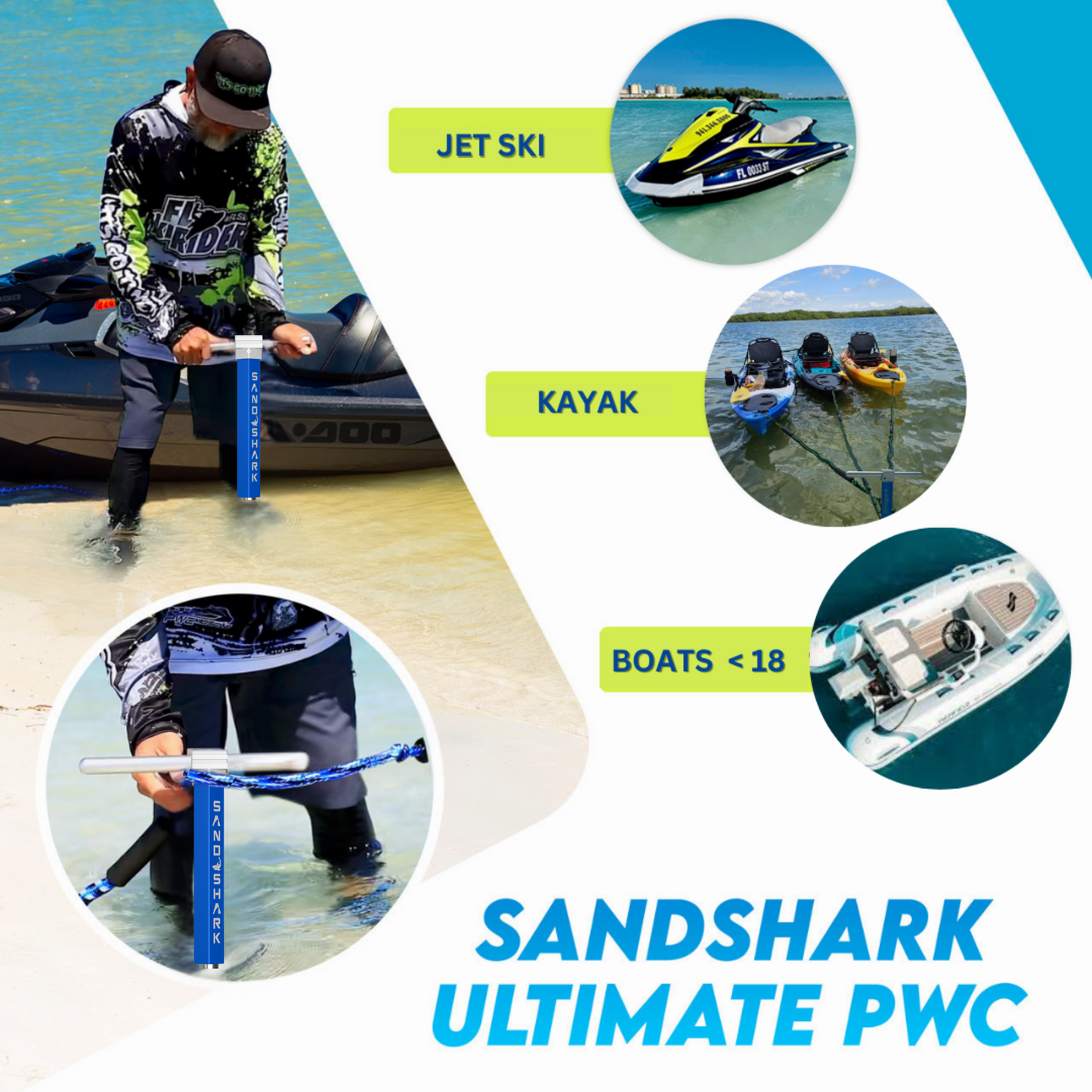PWC 3.0 Anchor by Sandshark – The Ultimate Anchor for Jet Skis & Personal Watercraft