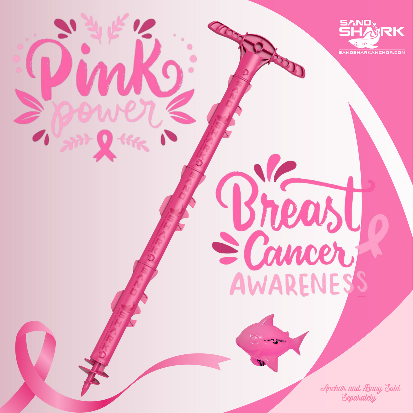 Sport Anchor - Shallow Water Anchor Pole for Boats and PWC. Easy Storage, High-Strength ABS (4' tall)