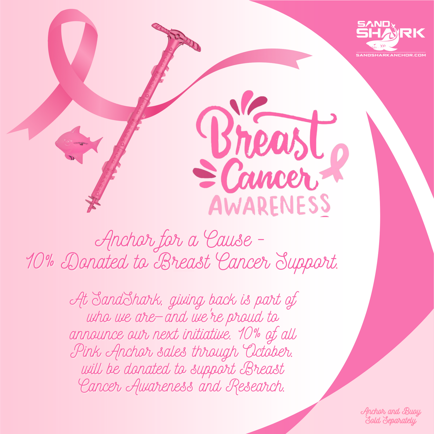 Sport Anchor - Shallow Water Anchor Pole for Boats and PWC. Easy Storage, High-Strength ABS (4' tall)