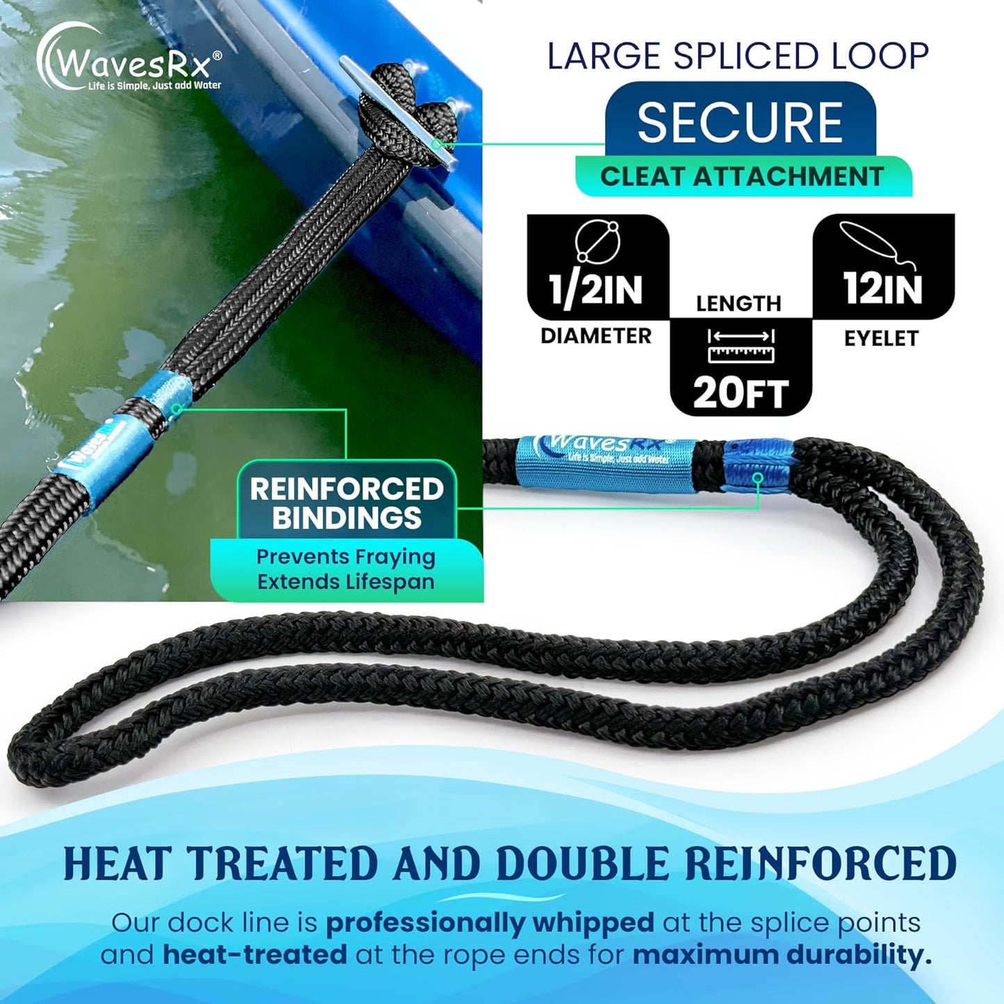 1/2” X 20’ DOCK LINES