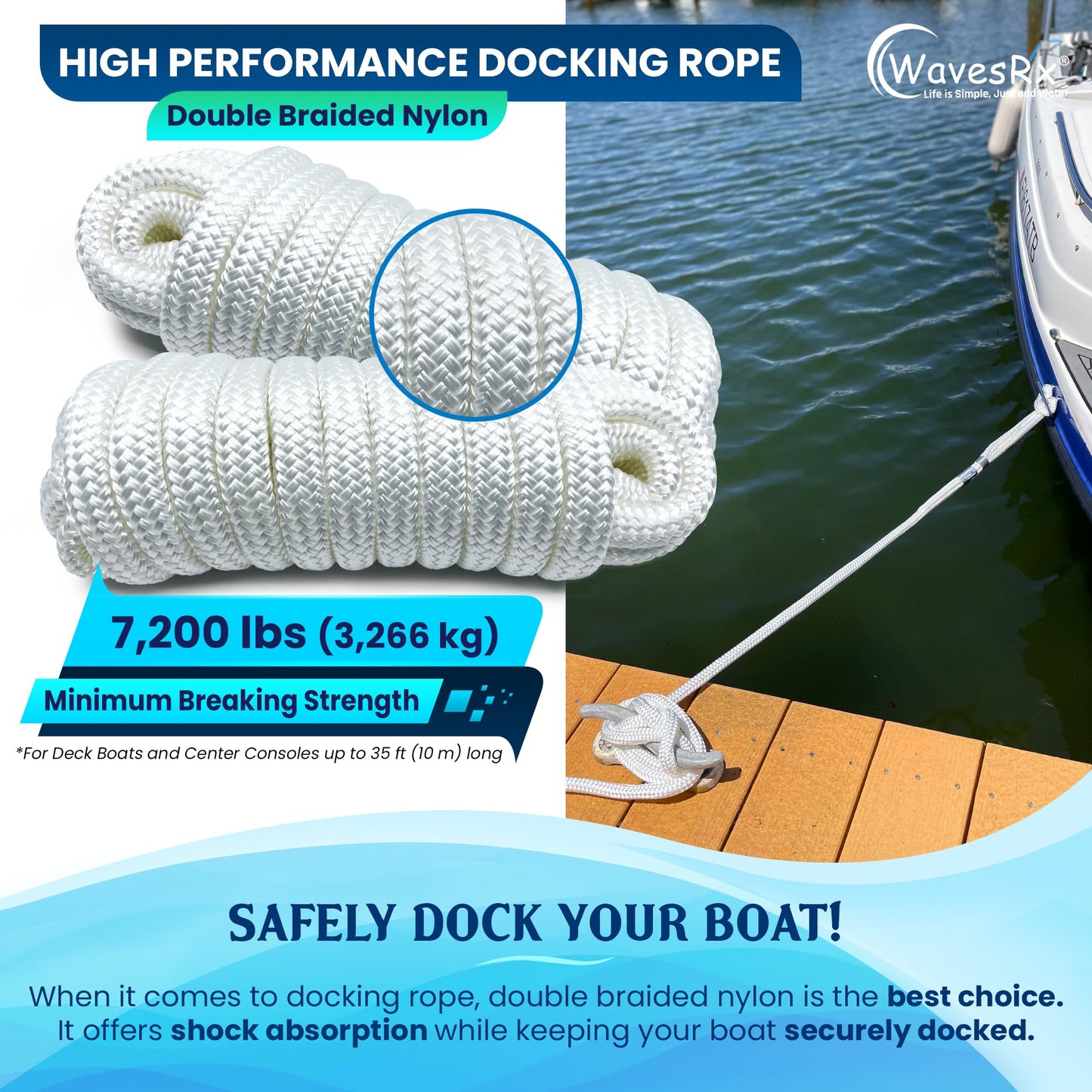 1/2” X 20’ DOCK LINES