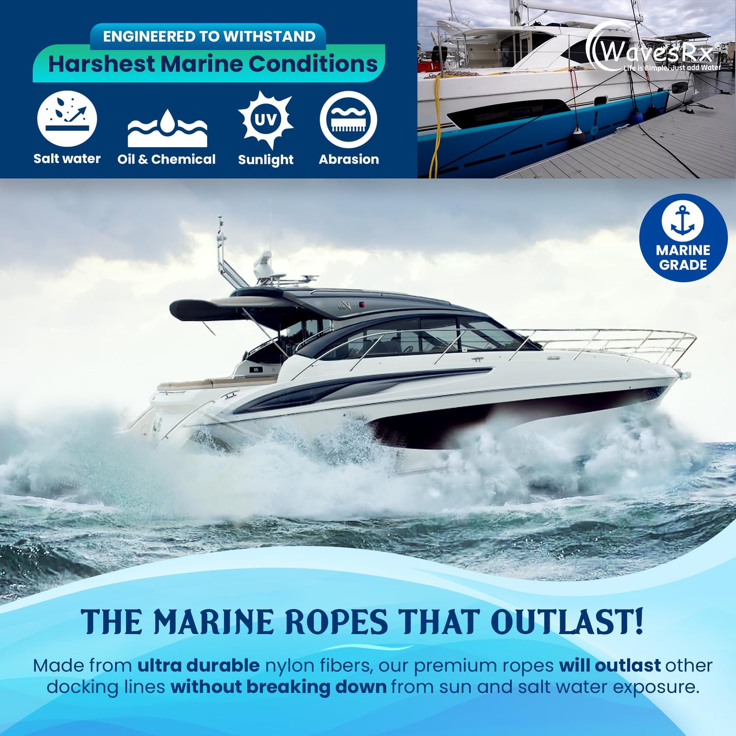 1/2” X 20’ DOCK LINES