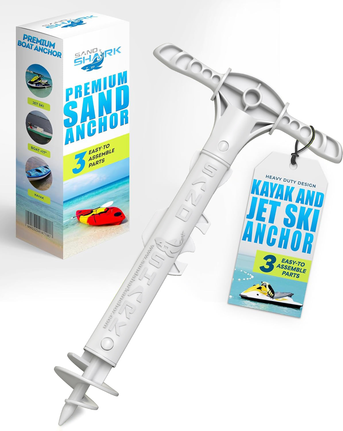 Sport Anchor - Shallow Water Anchor Pole for Boats and PWC. Easy Storage, High-Strength ABS (4' tall)