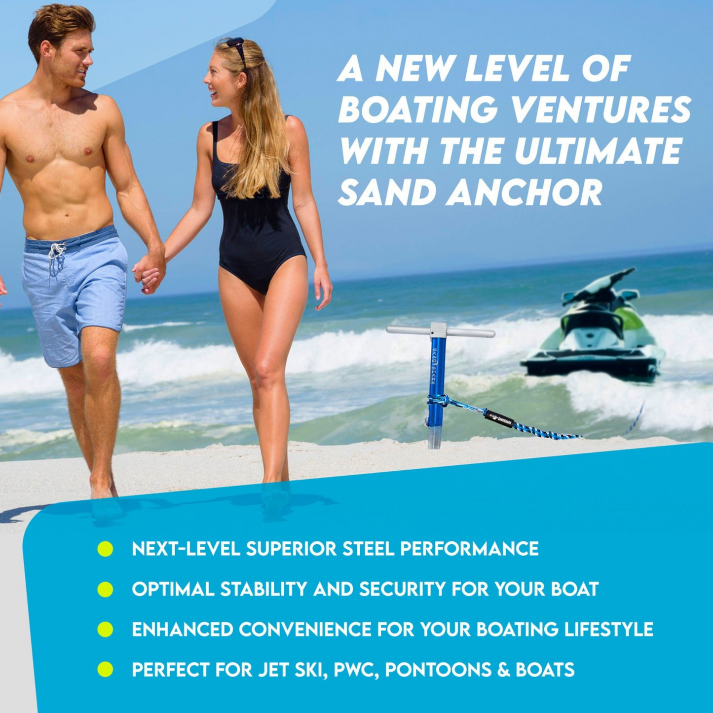 PWC 3.0 Anchor by Sandshark – The Ultimate Anchor for Jet Skis & Personal Watercraft