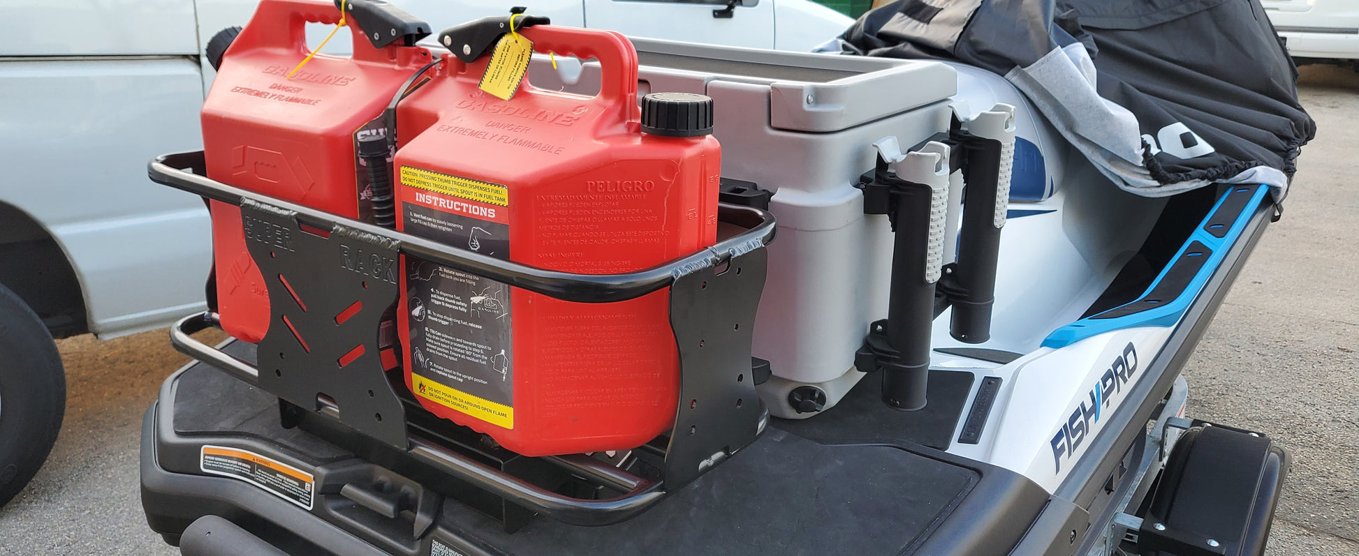 Cargo Rack for Seadoo Fish Pro | Extra Gas and Cooler